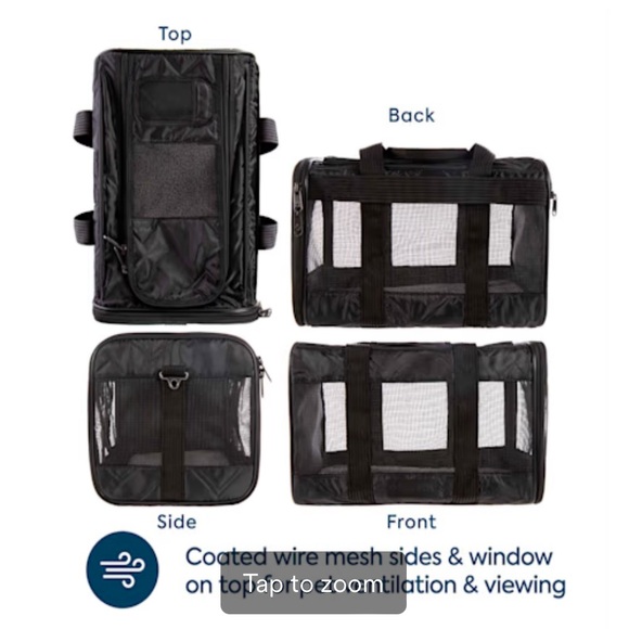 Sherpa Lined Deluxe Airline Approved Pet Carrier - Picture 2 of 16